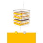Hermia Set de 14 piezas de organizadores para frigorífico, Amarillo